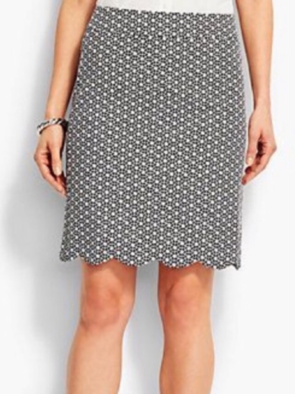 Talbots Black and White Canvas Skirt
